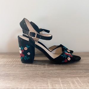 Qupid Embroidered High Heels